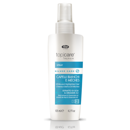 Lisap Top Care Repair Silver Care Spray Спрей без отмиване за бели и изсветлени коси 125ml